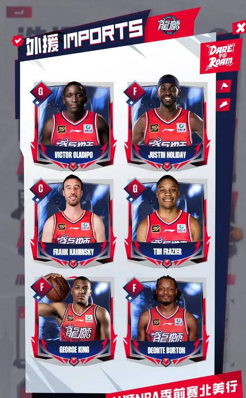 广州龙狮挑战NBA季前赛,陈国豪、奥拉迪波领衔出征美国